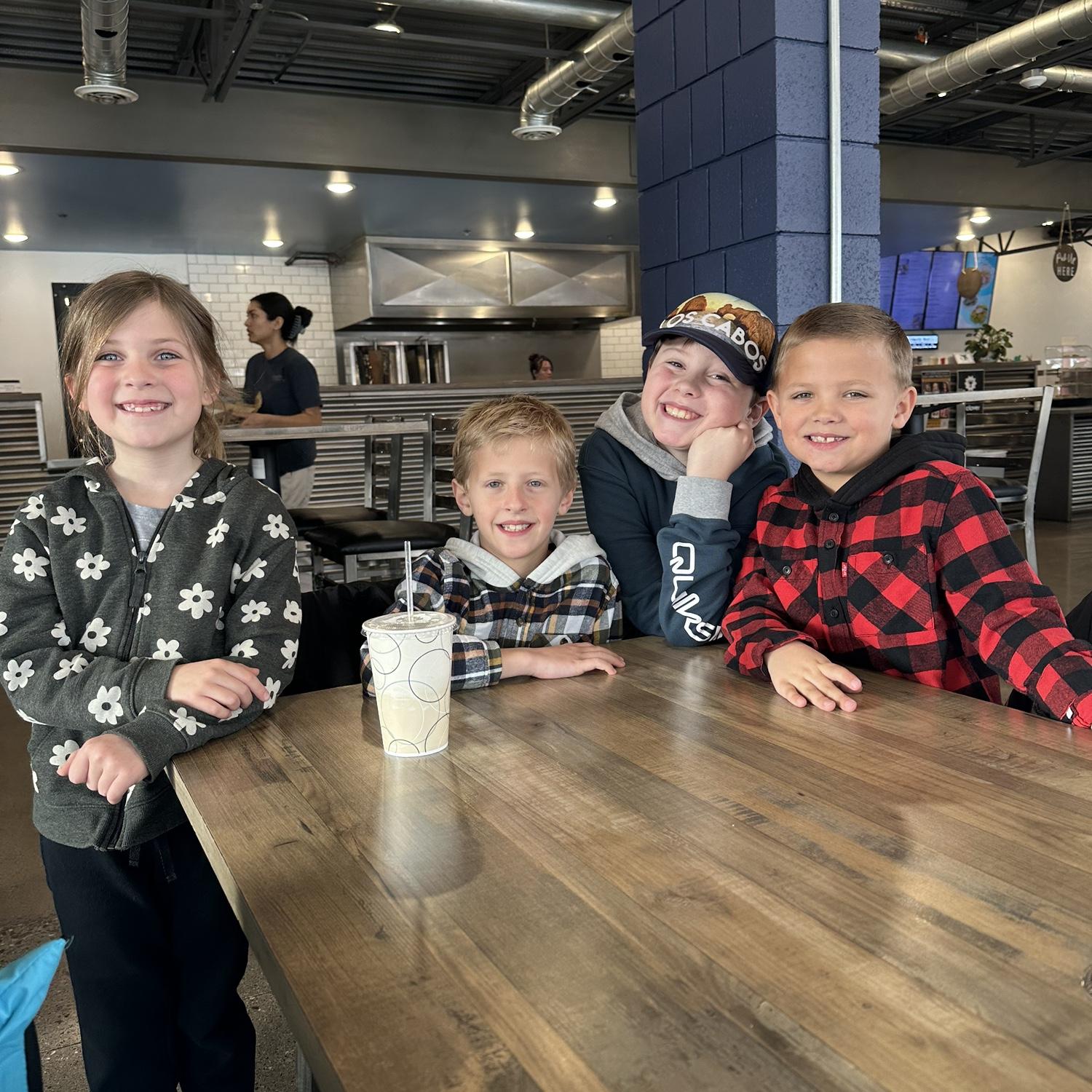 All four kiddos being cute!