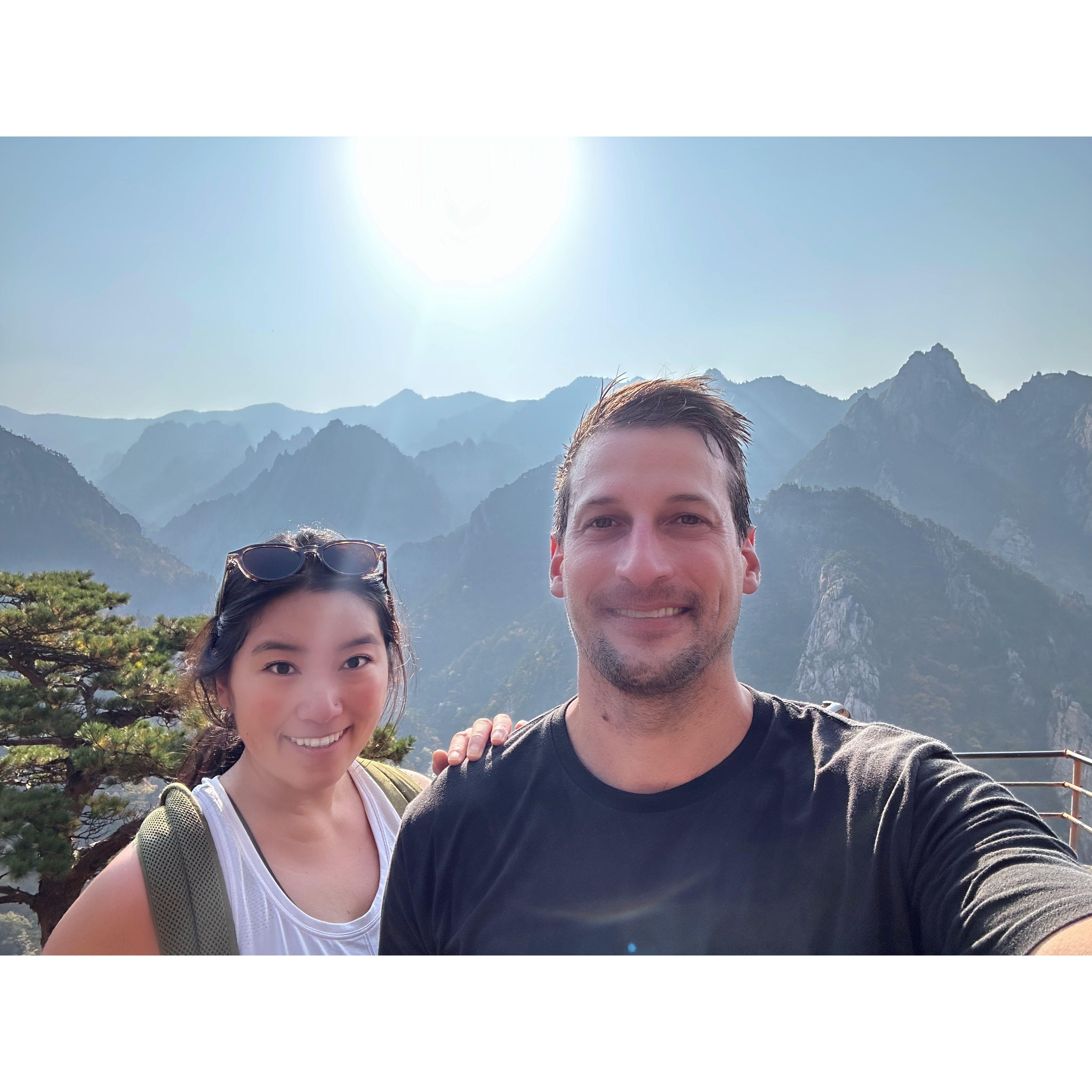Intense hiking in Seoraksan National Park, Korea
