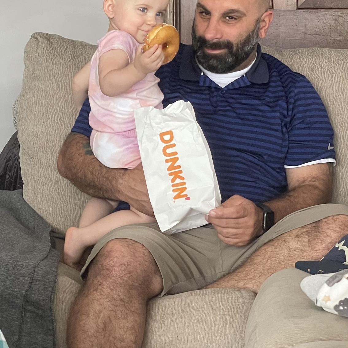 Abby loves her treats from Uncle Dante