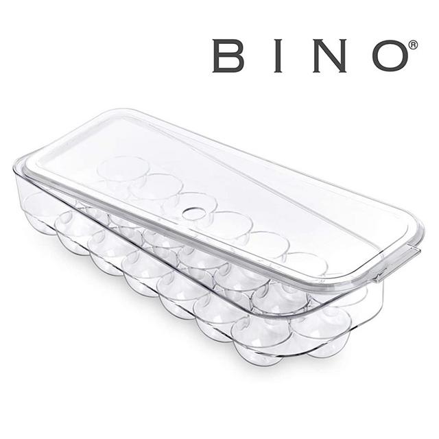 BINO Plastic Egg Holder with Lid for Kitchen - 21 Egg Holder For Refrigerator