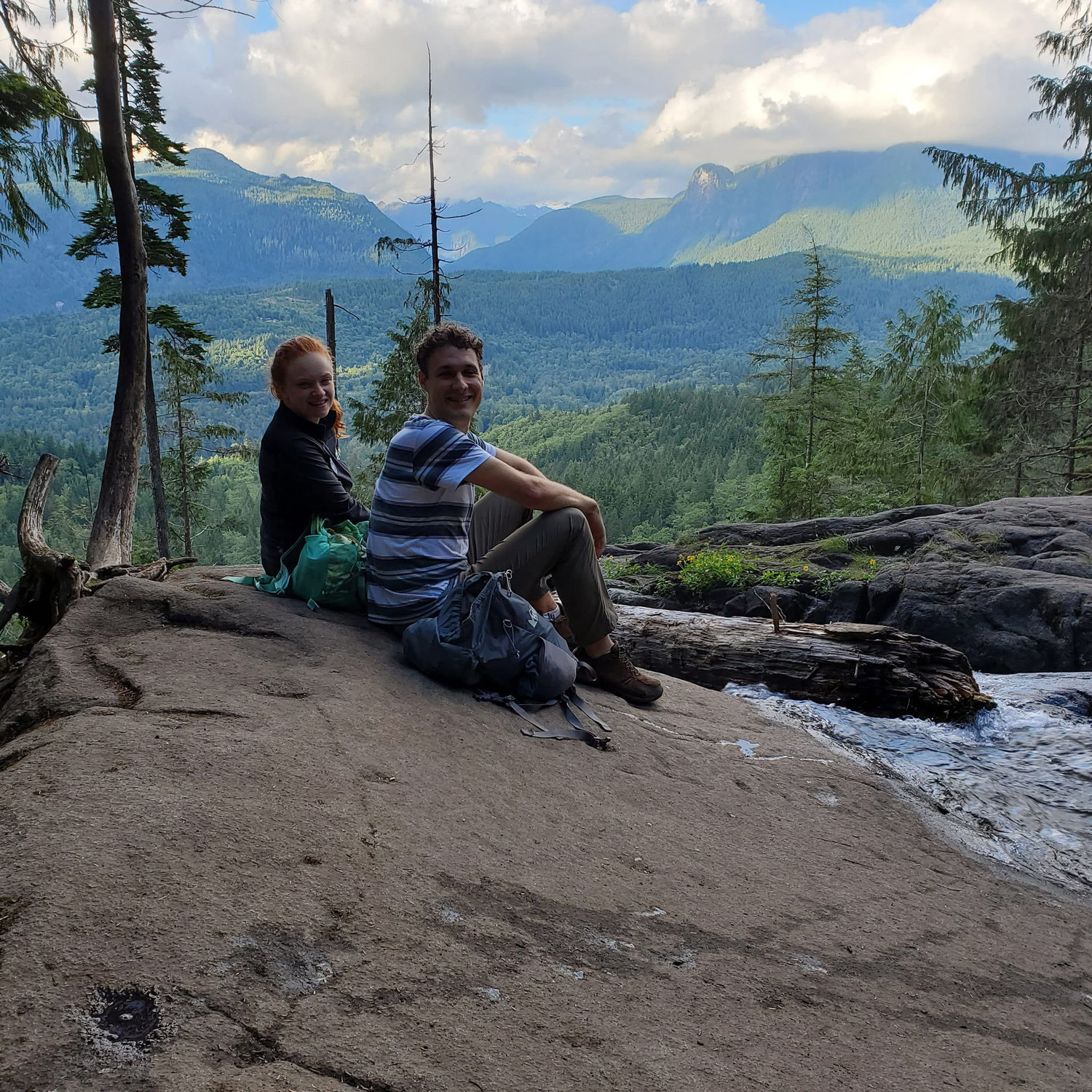 July 2020: Our first trip together to Washington. Someone asked to take this photo :)