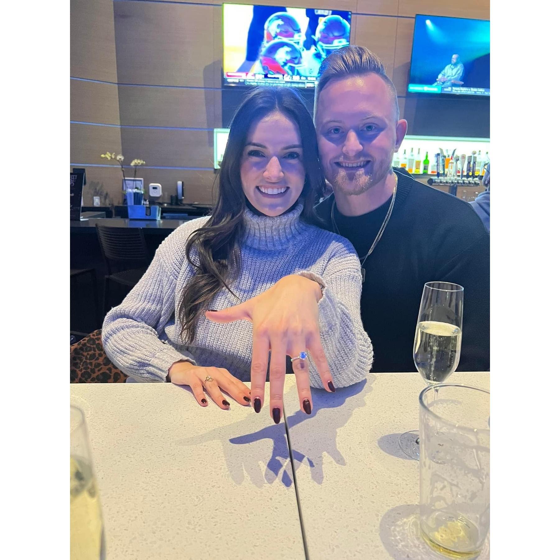 Bar 32, champagne, family, and the happy couple!
