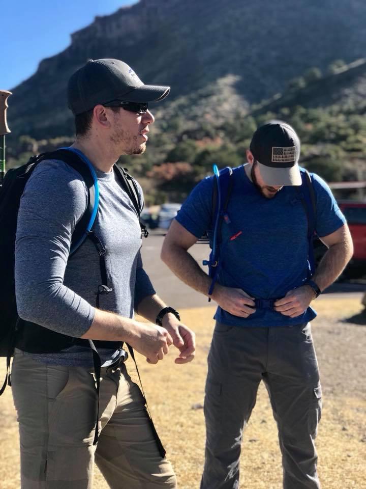 Getting ready for a hike in Big Bend National Park