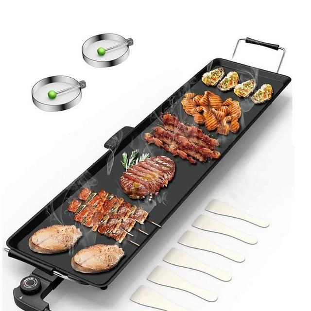 Extra Large Nonstick Electric Griddle - 35" Outdoor Teppanyaki Hibachi Grill