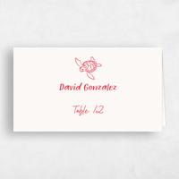 Red Wedding Place Card - Mare