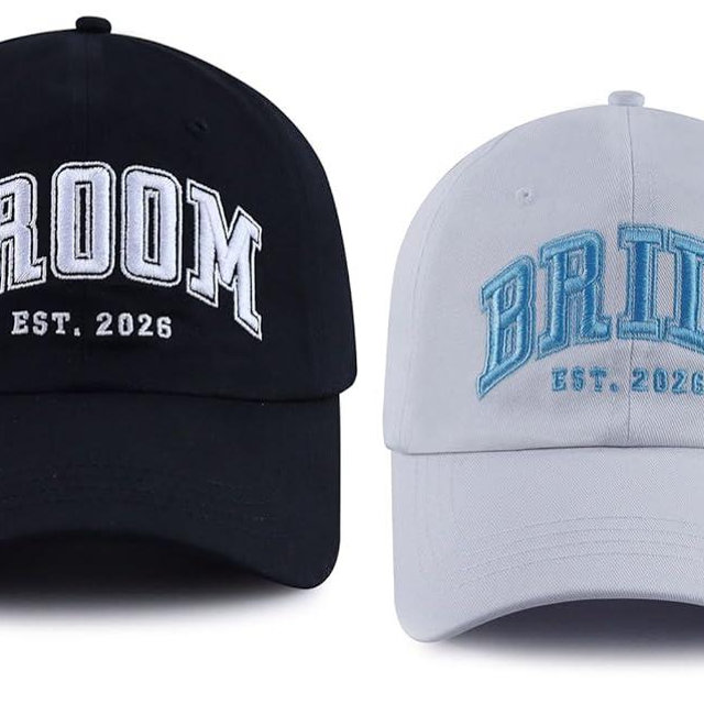 Tallngtha Groom and Bride 2026 Hats for Men Women, Funny Adjustable Cotton Couple Baseball Cap