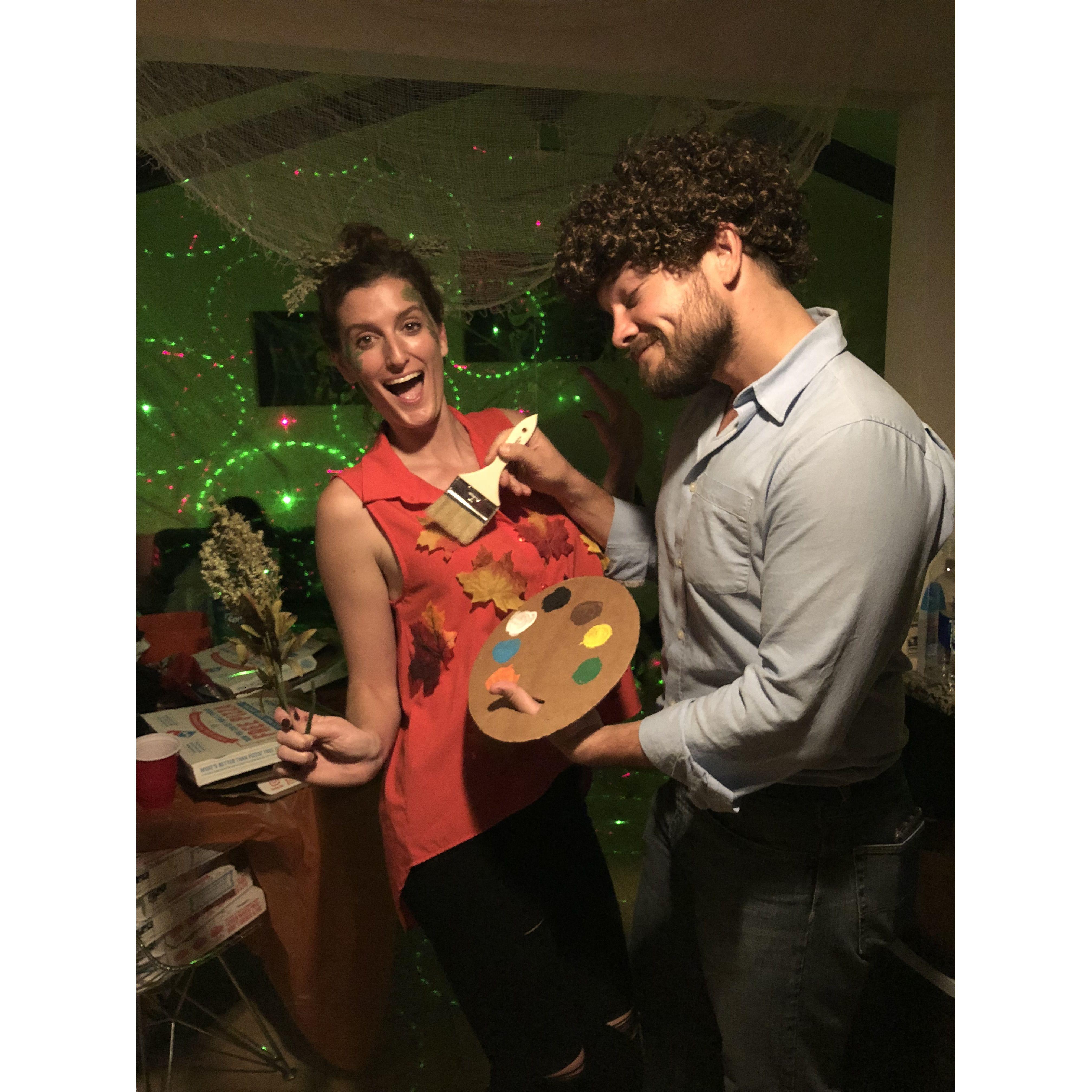Halloween Lovers - Bob Ross and his Happy Tree