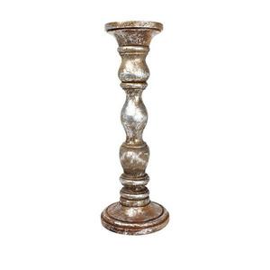 Willow Candleholder Large in Distressed Silver
