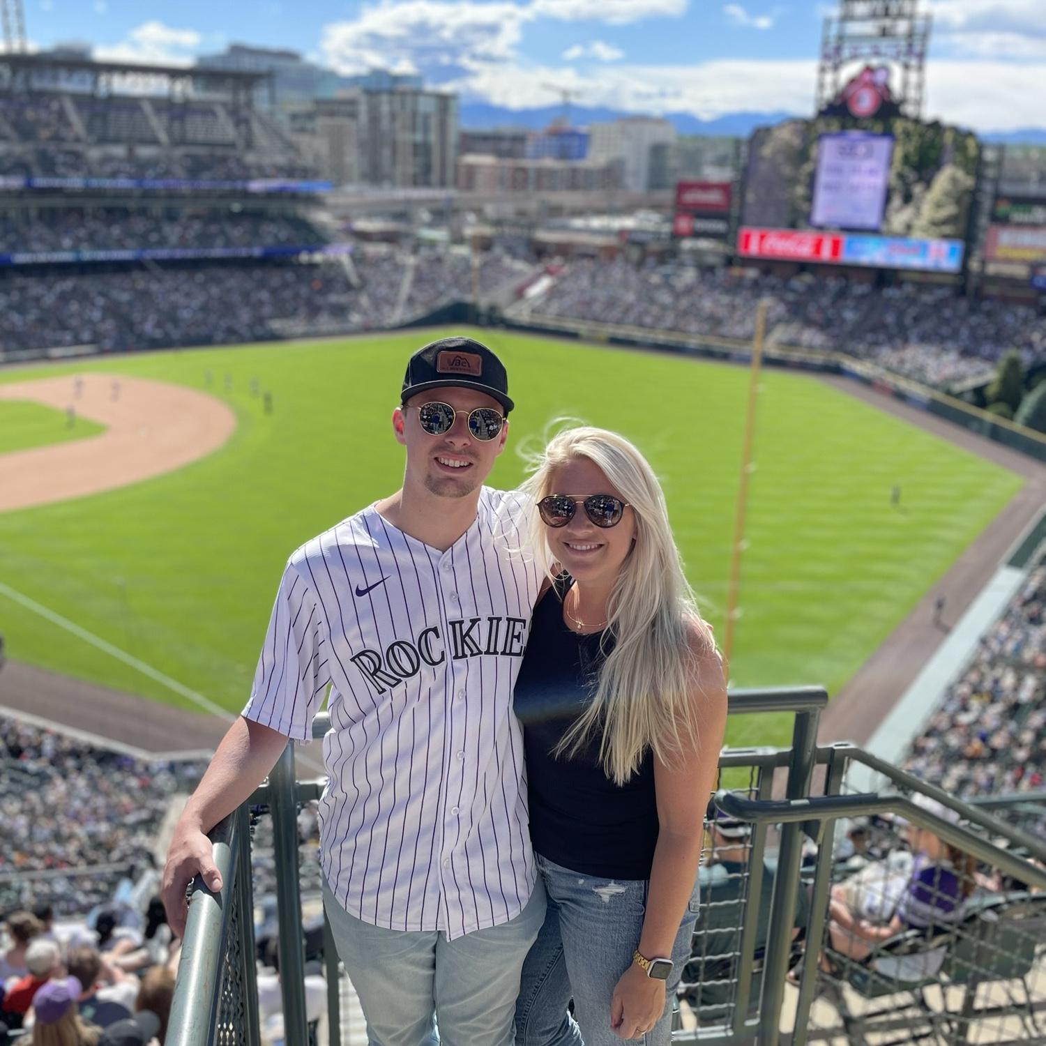Exploring Denver, CO together by seeing a Rockies game.
