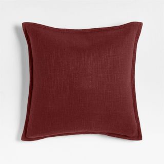 Organic Laundered Linen Square Throw Pillow Cover