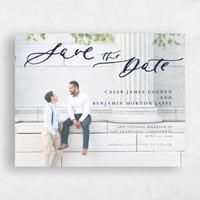 Blue Wedding Save the Date - Dover Portrait
