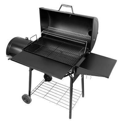 30" Charcoal Grill with Offset Smoker CC1830S Black - Royal Gourmet