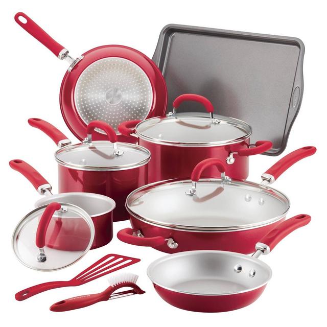 Rachael Ray Create Delicious 13pc Aluminum Nonstick Cookware Set