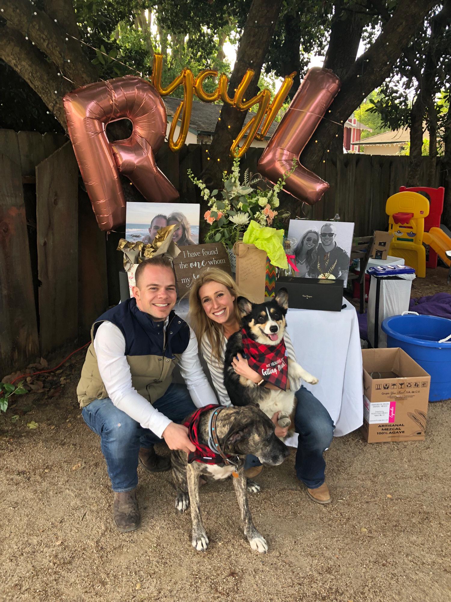 Our whole little family taken at our proposal party after our engagement.