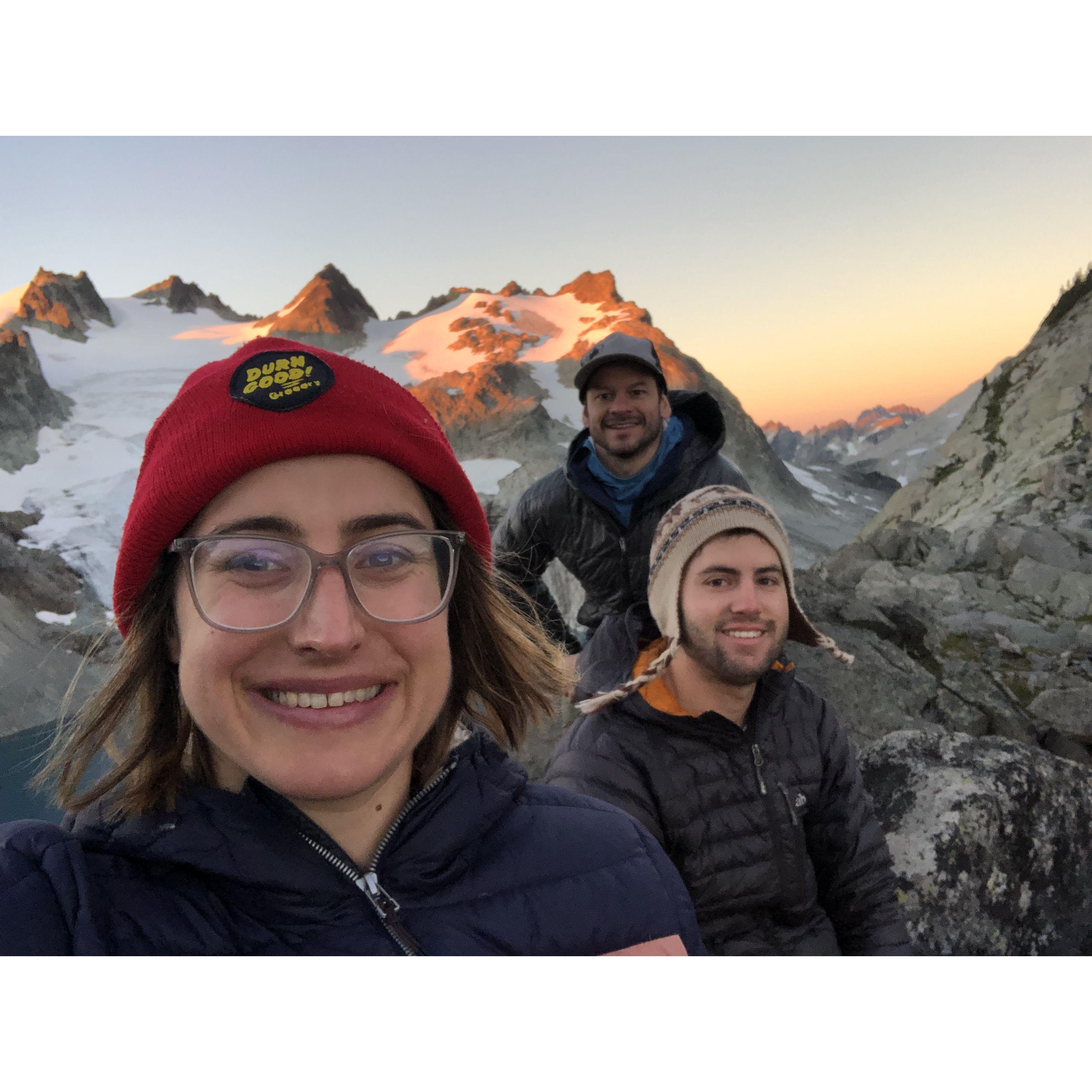Sunrise hike above Jade Lake with Ian