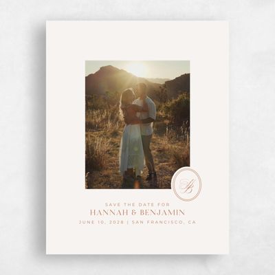 Beige Wedding Save the Date - St Anne Photo