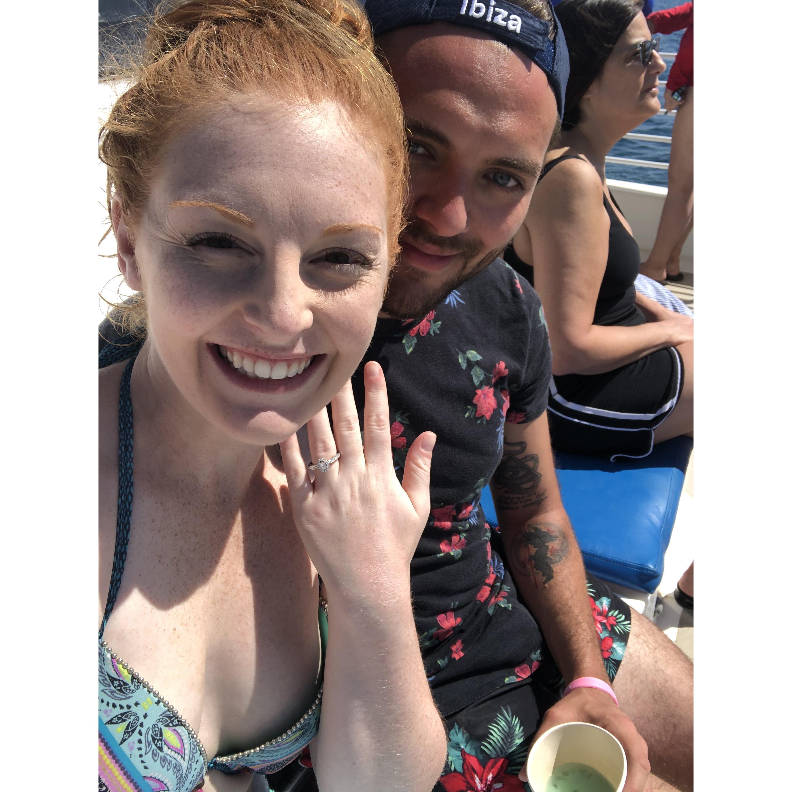 In Maui, Hawaii just after he proposed in the most epic way!!!!