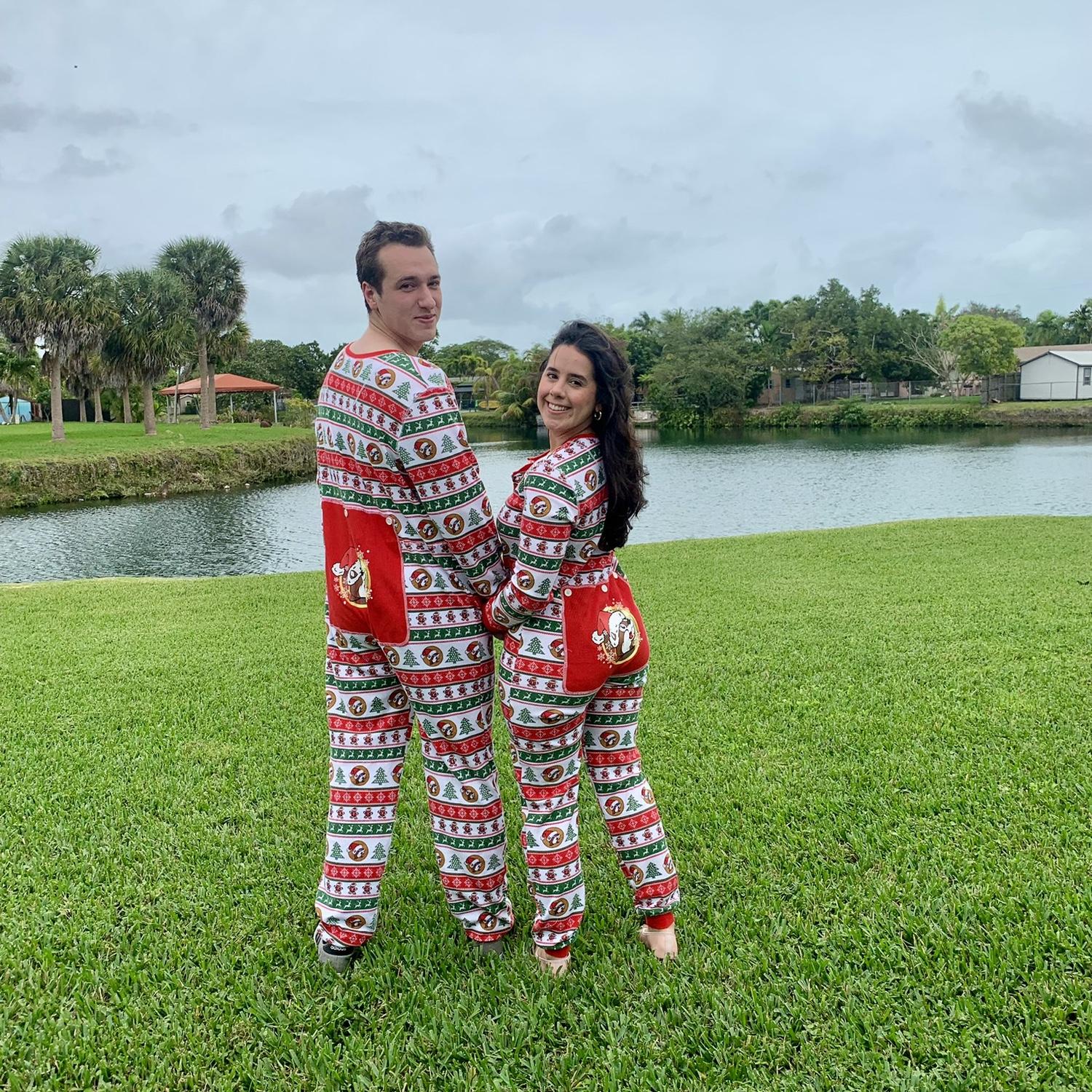 Matching Christmas Buc-ee's pjs!
