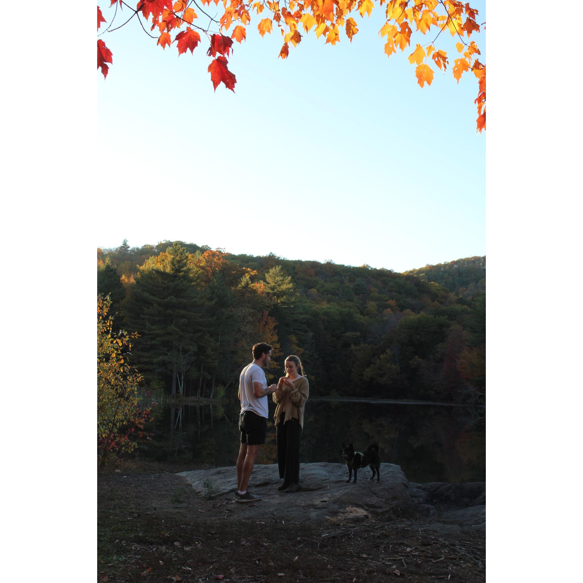 moments after we got engaged
