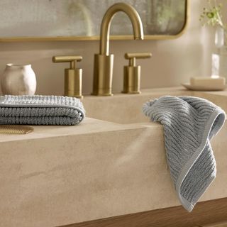 Turkish Ribbed Washcloth, Set of 2