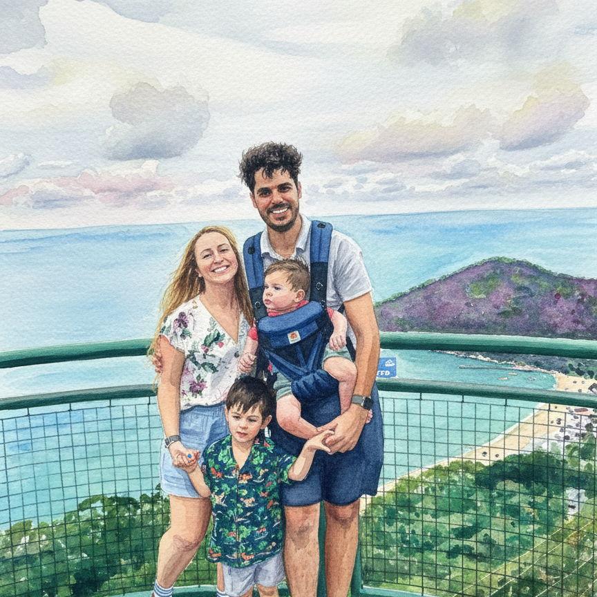 Our first family trip to Rio.