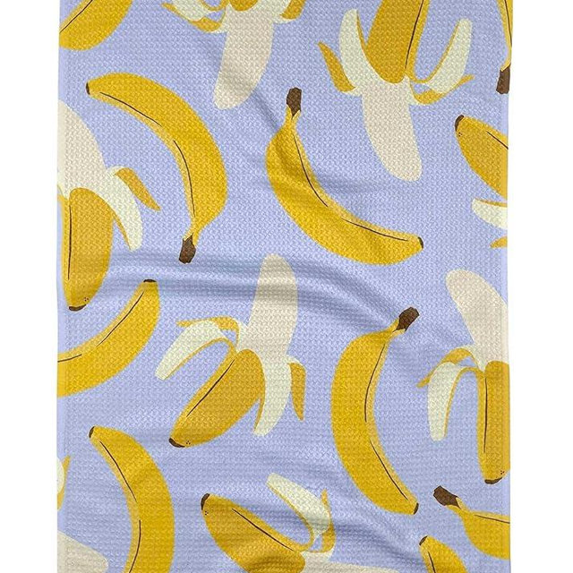 GEOMETRY Kitchen Towels - Quick Dry Microfiber Cloth Dish Towels for Kitchen Drying - Premium Quick Dry Towel (Cute Bananas, 1-Pack)