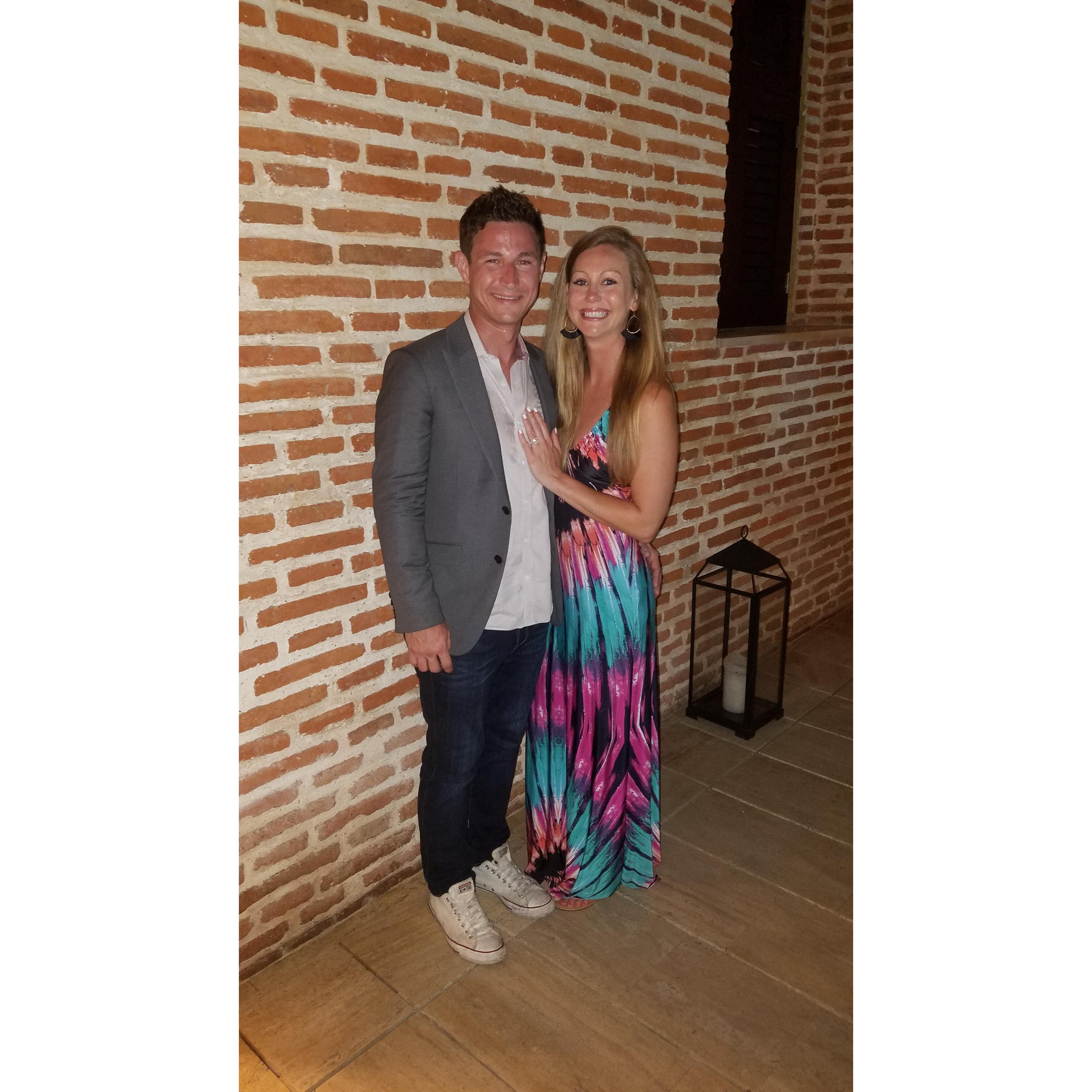At the hotel where we got engaged!