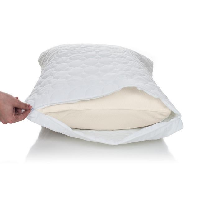 Bluestone Cotton Bed Bug and Dust Mite Pillow Protector - White (Queen/Standard)