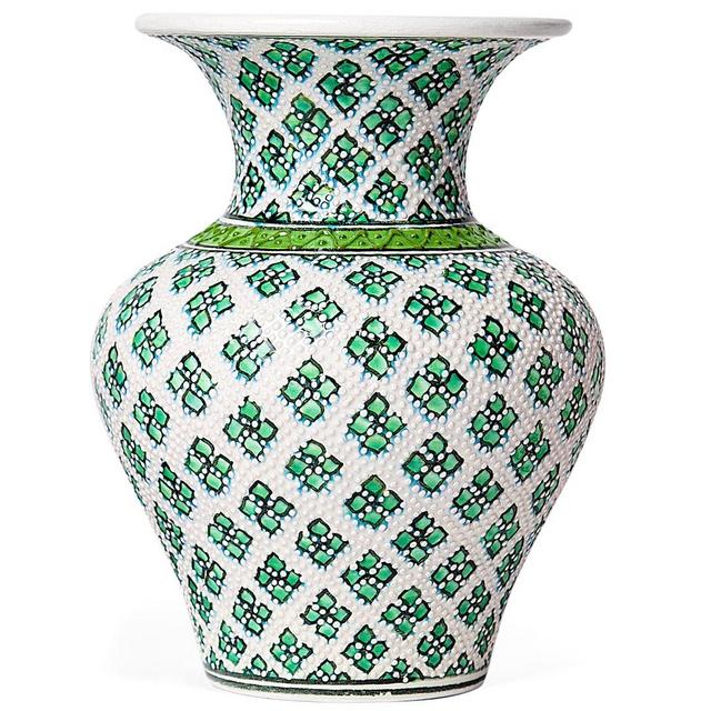Grass Green Iznik Vase - Medium