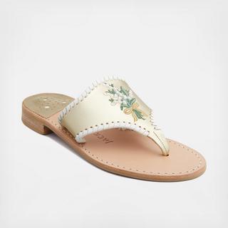 Lily Of The Vallery Embroidered Sandals