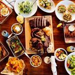 Indulge in the abundant food options!