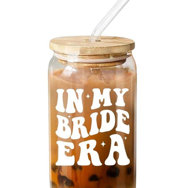 NewEleven Bridal Shower Gifts - Wedding Gifts For Bride - Bride To Be, Bachelorette Party, Engagement Gifts For Women - Bride Gifts For Bride To Be, Fiancee, Wifey, Her - 16 Oz Coffee Glass
