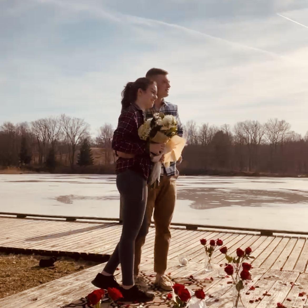 Seconds after Alex proposed on March 5th, 2022