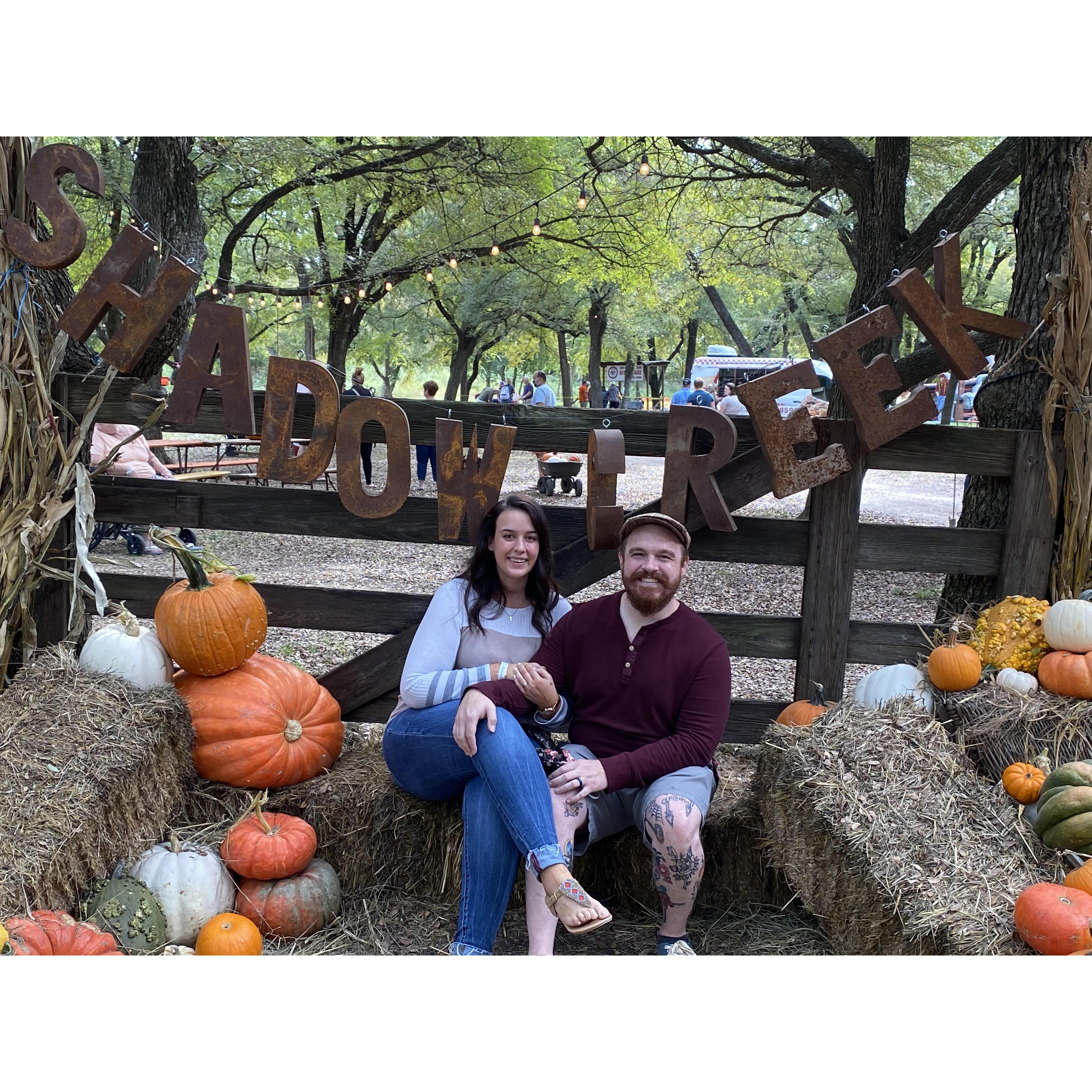 Fall festival where he bought me like 5 pumpkins for my porch because I have to be over the top in everything I do ❤️