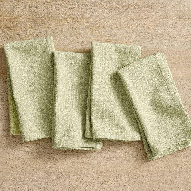 Organic Cotton Casual Napkins, Set of 4 - Pistachio