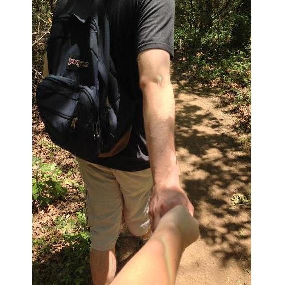 Our mutual love for hikes started early!