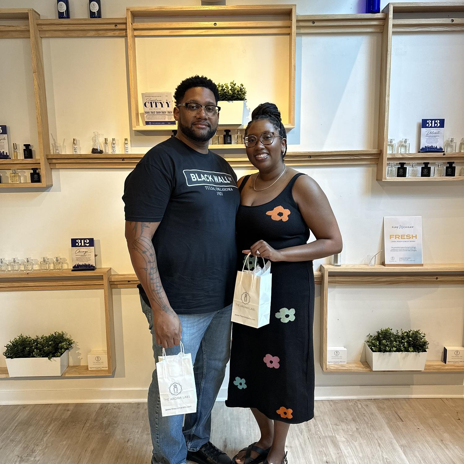 Creating our custom wedding day fragrance after saying yes to a venue