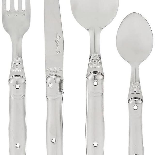 Jean Dubost 24 Piece Everyday Flatware Set in a Tray, Stainless Steel