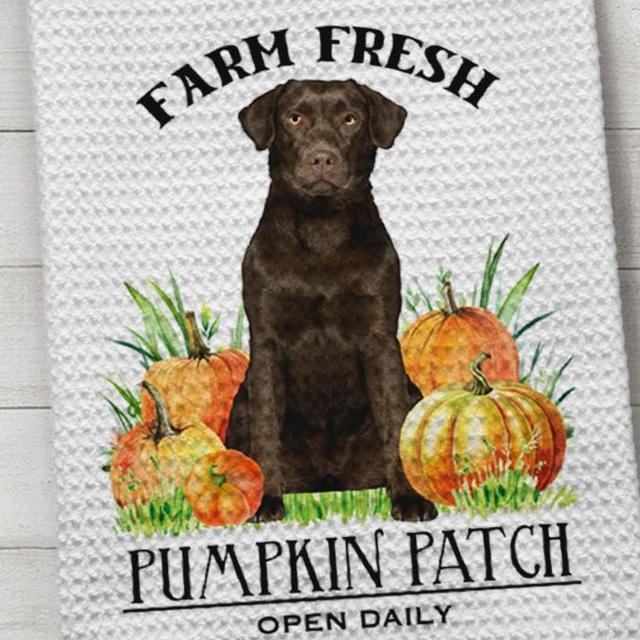 Dog Towel, Chocolate Lab Towel, Labrador Towel, Chocolate Labrador, Kitchen Towel, Dog Kitchen Towel, Waffle Weave Towel, Hand Towel