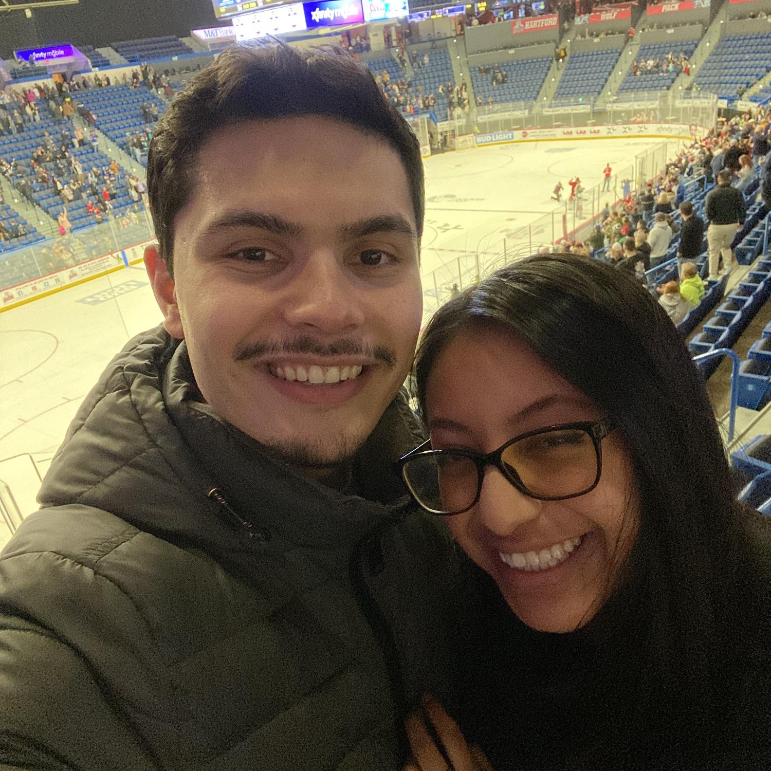 Our first hockey game together!