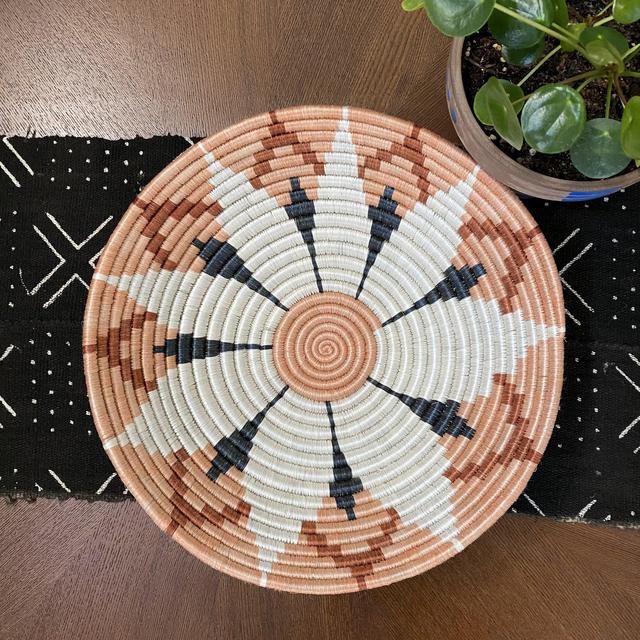 Apricot ABEBA Sisal Basket - Rwanda