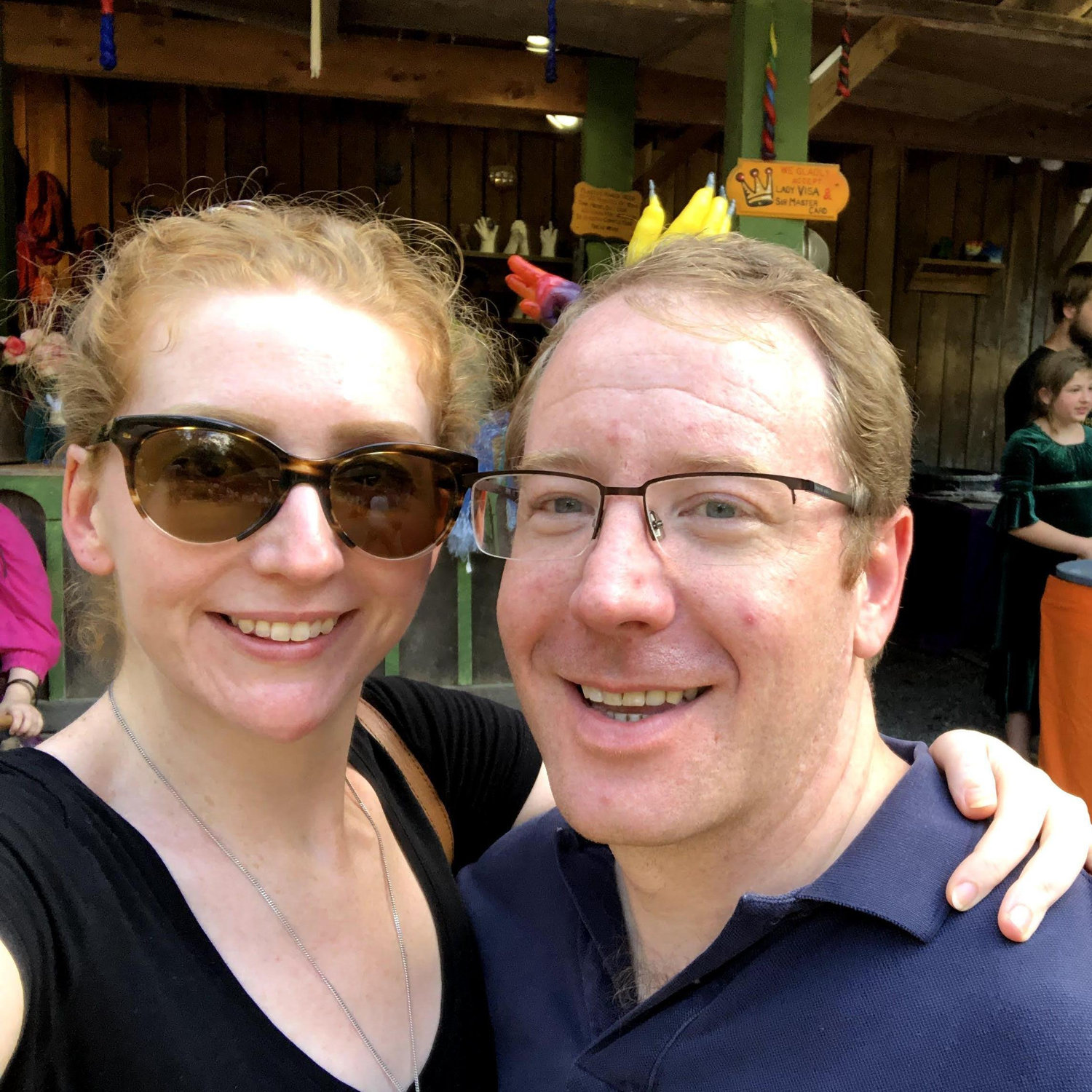 Our 6th date (at the Maryland Renaissance Festival), our first photo together, and the weekend that we said "I love you".
