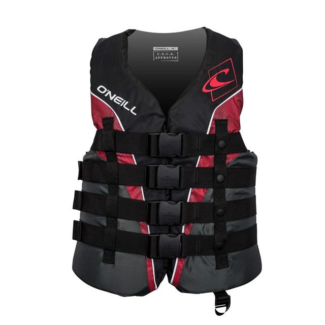 O'Neill Men's Superlite USCG Life Vest, Black/Graphite/Red/White,Medium