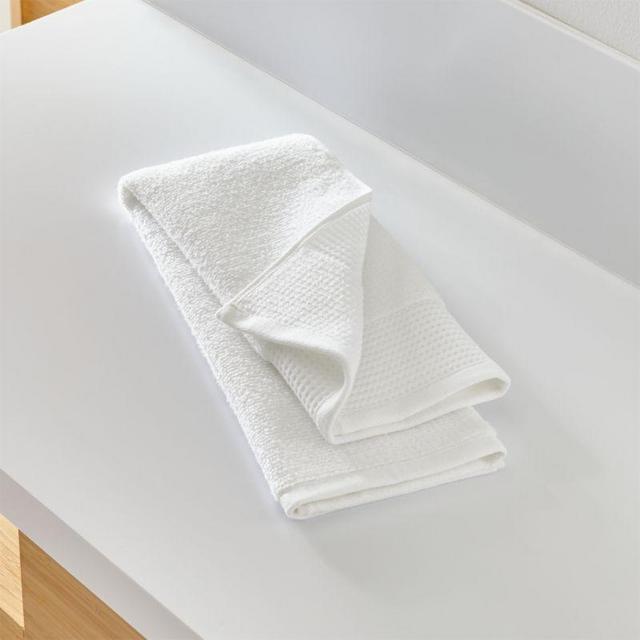 Waffle-Terry White Organic Hand Towel