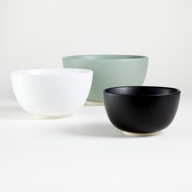 Shaillee Matte Mixing Bowls, Set of 3