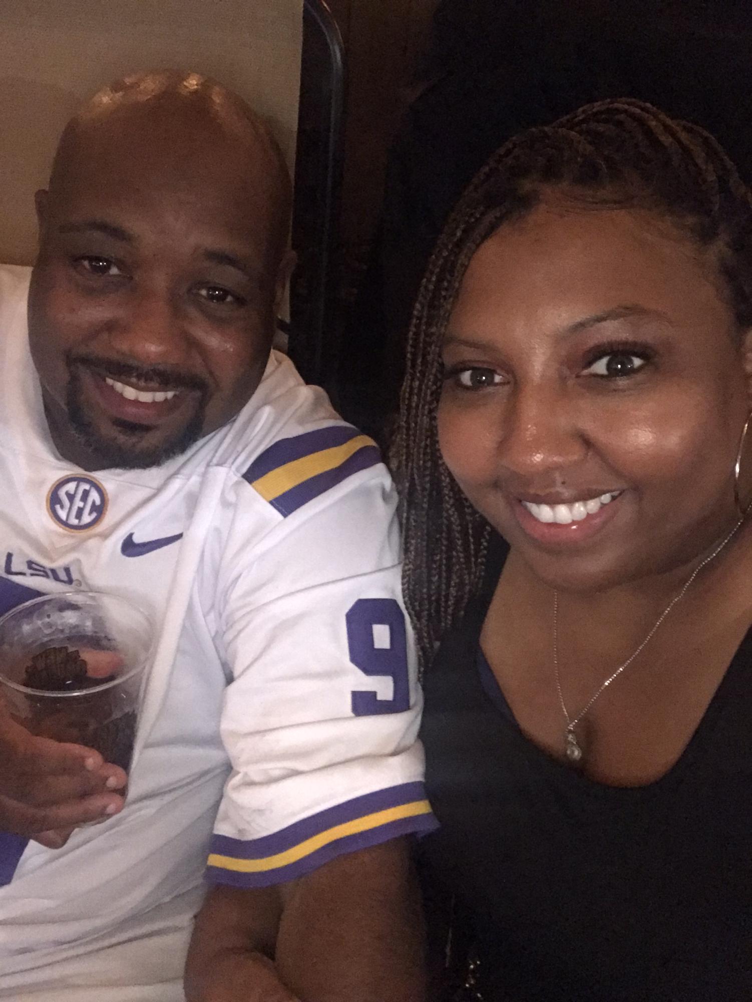 Watching football in Baton Rouge!