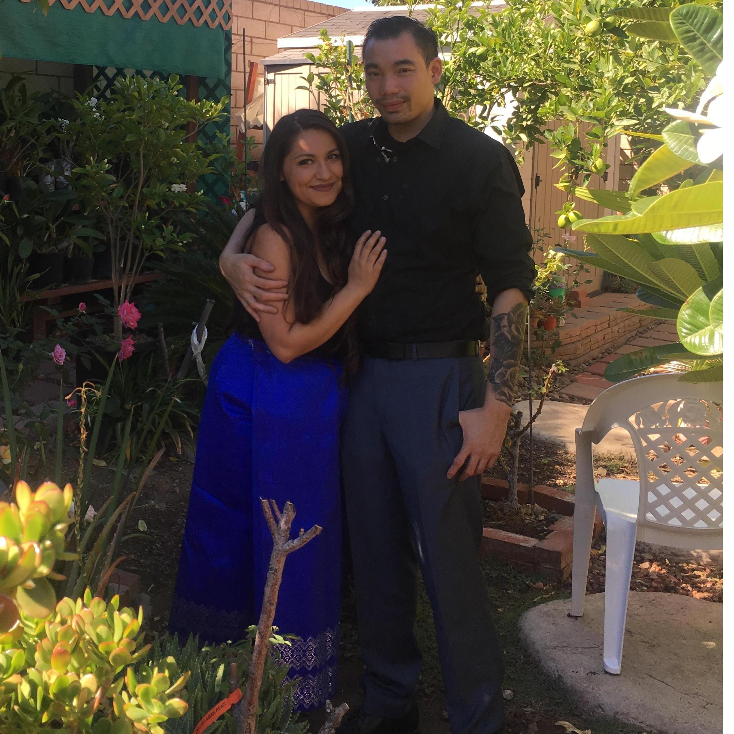 First time we went to a wedding together and now we're planning ours!