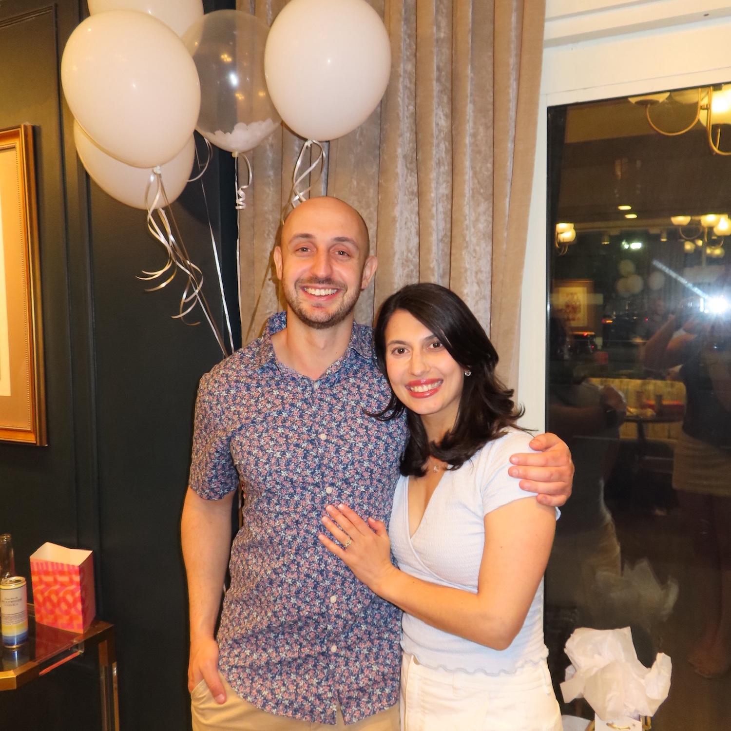 Surprise engagement party with family and friends!