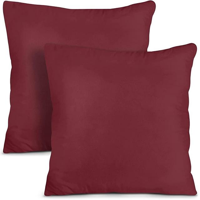 Utopia Bedding Throw Pillows Insert (Pack of 2, Wine Red) - 18 x 18 Inches Bed and Couch Pillows - Indoor Decorative Pillows