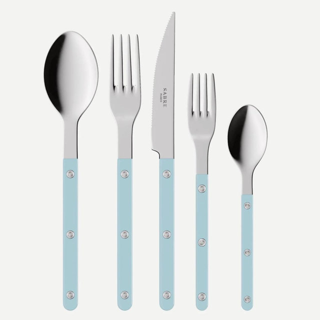 Bistrot Solid, Pastel blue - 5 pieces cutlery set